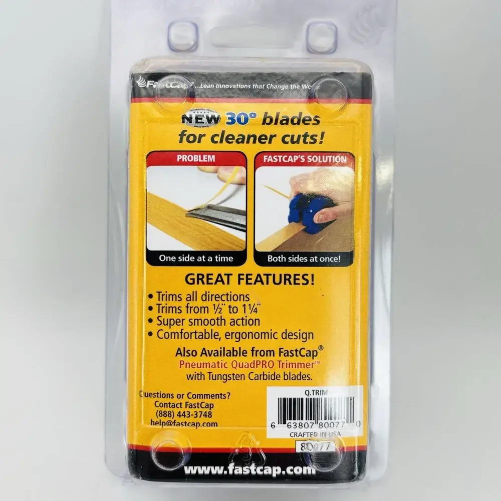 FastCap Edgebanding Pneumatic Quad Trimmer Q.TRIM - 30-Degree Carbon Steel Blade